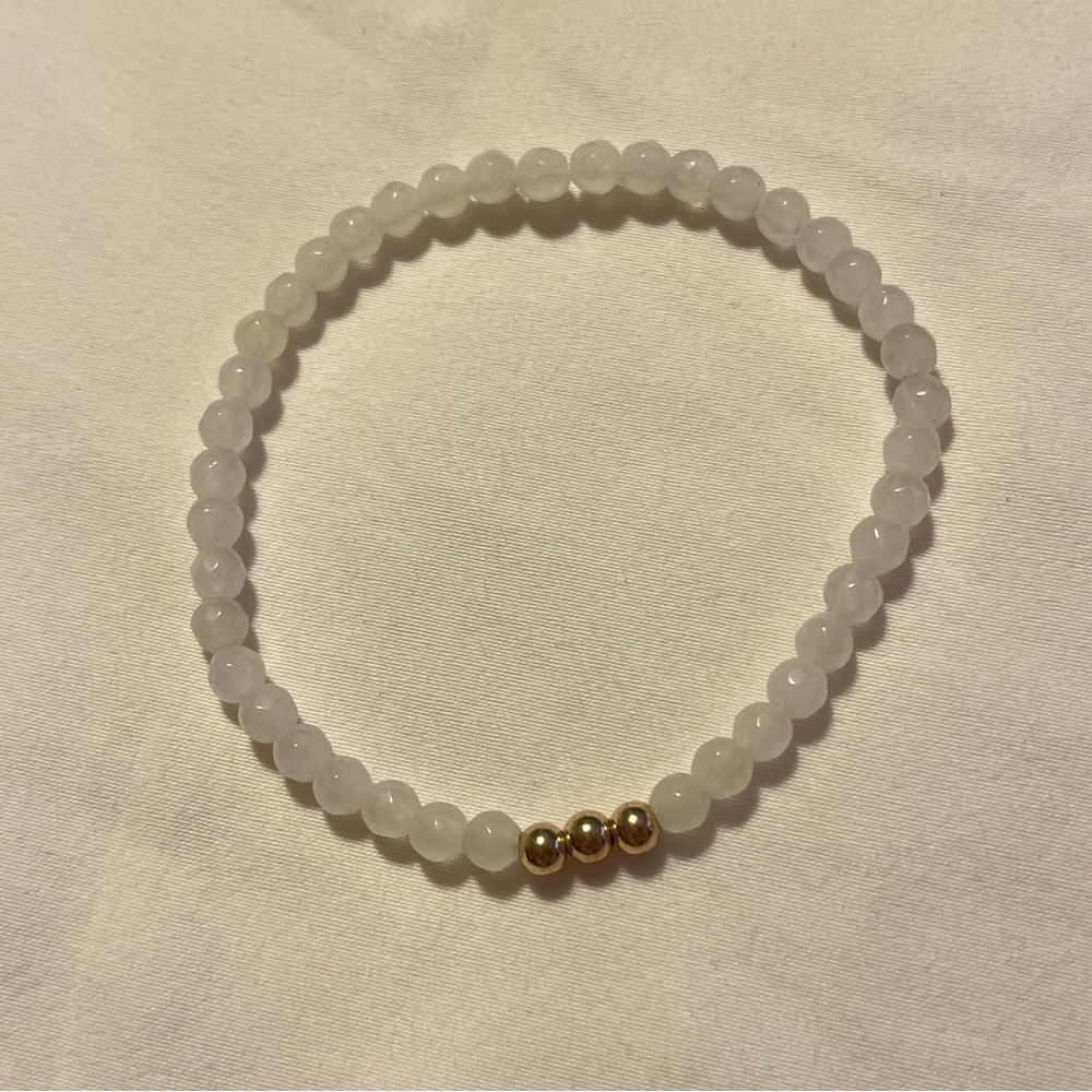 NWOT ENEWTON milky quartz gold filled bracelet